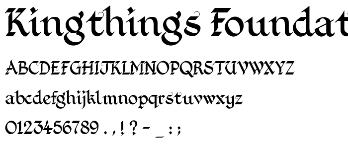 Kingthings Foundation font